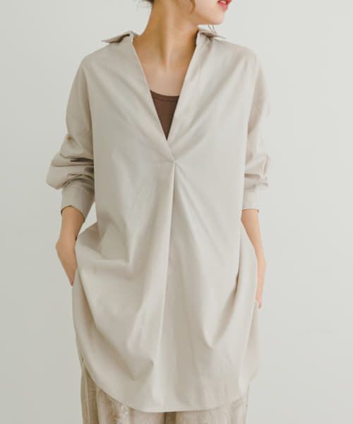 ＊＊URBAN RESEARCH ITEMS / アーバンリサーチ アイテムズ シャツ・ブラウス | バックスリットスキッパーシャツ（L.BEG）