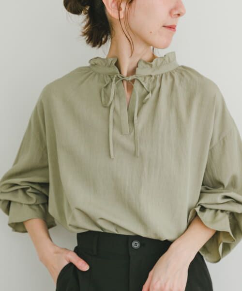 ＊＊URBAN RESEARCH ITEMS / アーバンリサーチ アイテムズ シャツ・ブラウス | 2WAYフリルブラウス（BEG）