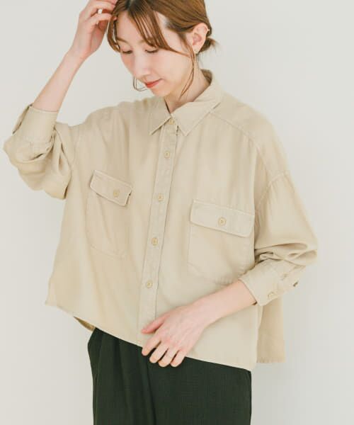 ＊＊URBAN RESEARCH ITEMS / アーバンリサーチ アイテムズ シャツ・ブラウス | リヨセルポケットシャツ（ECRU）