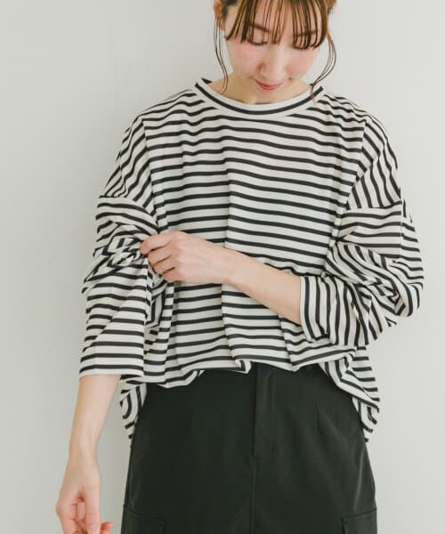 ＊＊URBAN RESEARCH ITEMS / アーバンリサーチ アイテムズ Tシャツ | カットジョーゼットロングTシャツ（OFF×CHA）