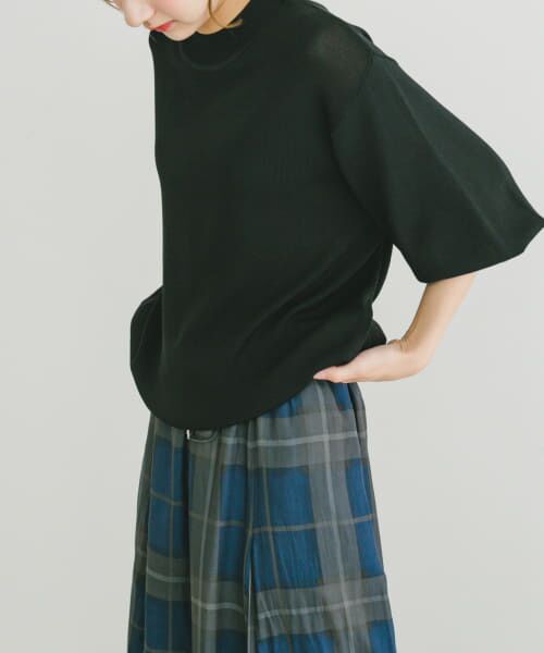 ＊＊URBAN RESEARCH ITEMS / アーバンリサーチ アイテムズ ニット・セーター | ソウバリボリュームスリーブニット（BLK）
