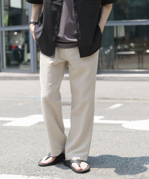 ＊＊URBAN RESEARCH ITEMS / アーバンリサーチ アイテムズ その他パンツ | 『セットアップ対応』天然素材リネンコットンウエストイージーパンツ（IVO）