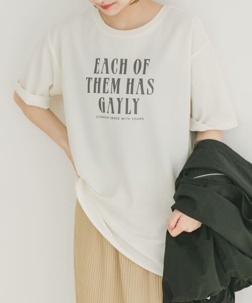 セール】 カットジョーゼットロゴTシャツ （Tシャツ