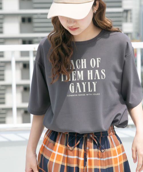 ＊＊URBAN RESEARCH ITEMS / アーバンリサーチ アイテムズ Tシャツ | カットジョーゼットロゴTシャツ（CHA）