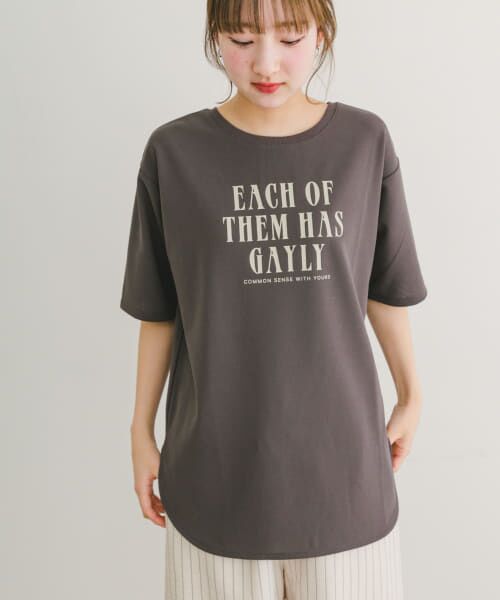 セール】 カットジョーゼットロゴTシャツ （Tシャツ