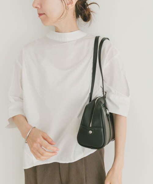 ＊＊URBAN RESEARCH ITEMS / アーバンリサーチ アイテムズ シャツ・ブラウス | 5ブソデハイネックブラウス（WHT）