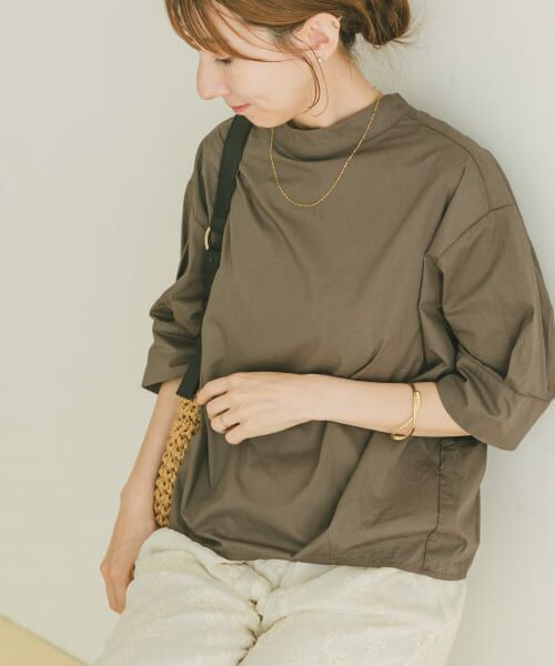 ＊＊URBAN RESEARCH ITEMS / アーバンリサーチ アイテムズ シャツ・ブラウス | 5ブソデハイネックブラウス（CHA）