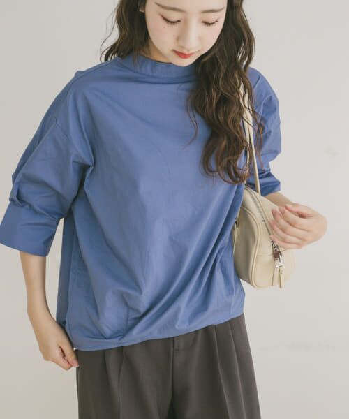 ＊＊URBAN RESEARCH ITEMS / アーバンリサーチ アイテムズ シャツ・ブラウス | 5ブソデハイネックブラウス（BLU）