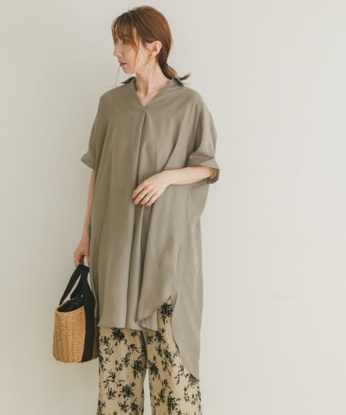 セール】 スキッパーフレンチチュニック （チュニック