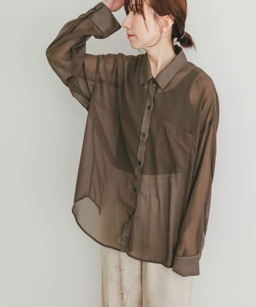 ＊＊URBAN RESEARCH ITEMS / アーバンリサーチ アイテムズ シャツ・ブラウス | シアービッグシャツ（BRN）