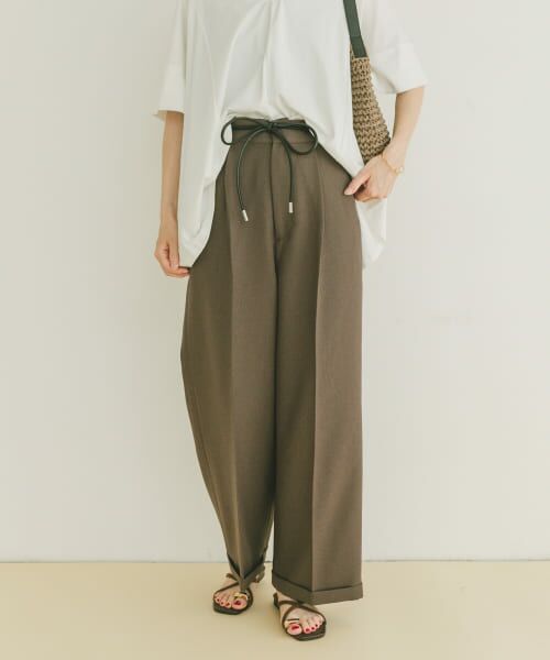 ＊＊URBAN RESEARCH ITEMS / アーバンリサーチ アイテムズ その他パンツ | ベルト付きパンツ（BRN）