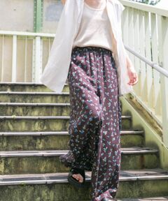 『Sサイズあり』『洗濯可』リネンレーヨンワイドパンツ