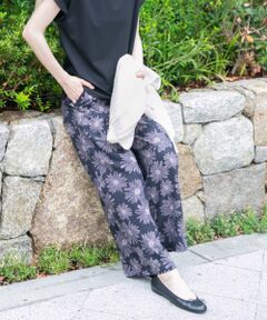 『Sサイズあり』『洗濯可』リネンレーヨンワイドパンツ