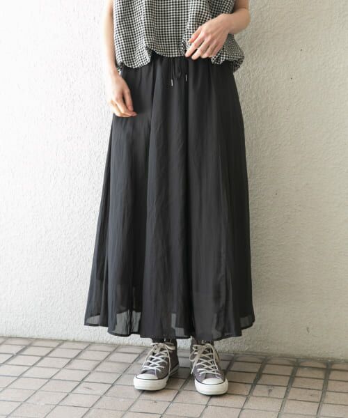＊＊URBAN RESEARCH ITEMS / アーバンリサーチ アイテムズ スカート | シアーフレアスカート（BLK）