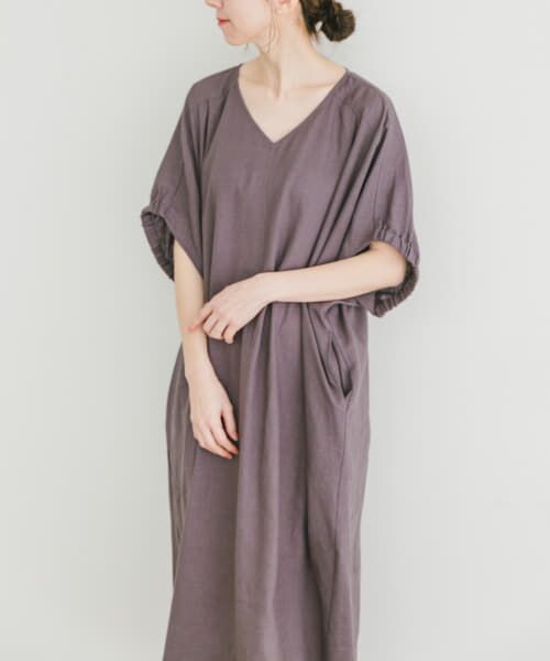 ＊＊URBAN RESEARCH ITEMS / アーバンリサーチ アイテムズ ワンピース | リネンレーヨンドルマンワンピース（C.BRN）