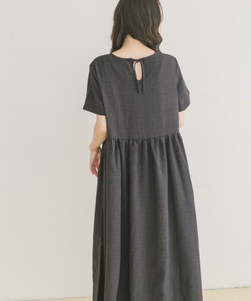 セール】 リネンライク半袖ワンピース （ワンピース