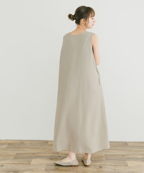 セール】 リネンライクテントラインワンピース （ワンピース