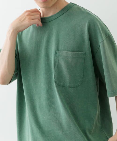 ＊＊URBAN RESEARCH ITEMS / アーバンリサーチ アイテムズ Tシャツ | フェード加工クルーネック天竺ポケットTシャツ（GRN）