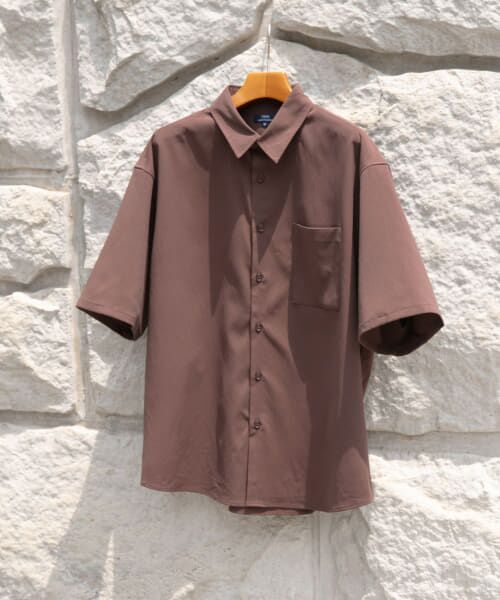 ＊＊URBAN RESEARCH ITEMS / アーバンリサーチ アイテムズ シャツ・ブラウス | ヨウリュウレギュラーカラー半袖シャツ（BRN）