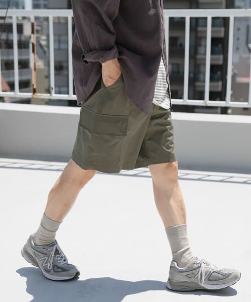 ＊＊URBAN RESEARCH ITEMS / アーバンリサーチ アイテムズ ショート・ハーフ・半端丈パンツ | ウエストイージーポリカーゴショーツ（KHK）
