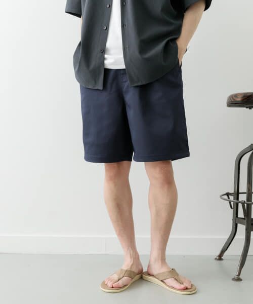 ＊＊URBAN RESEARCH ITEMS / アーバンリサーチ アイテムズ ショート・ハーフ・半端丈パンツ | マシンウォッシャブルピケイージーショーツ（NVY）