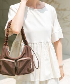 ポンチドッキング半袖トップス