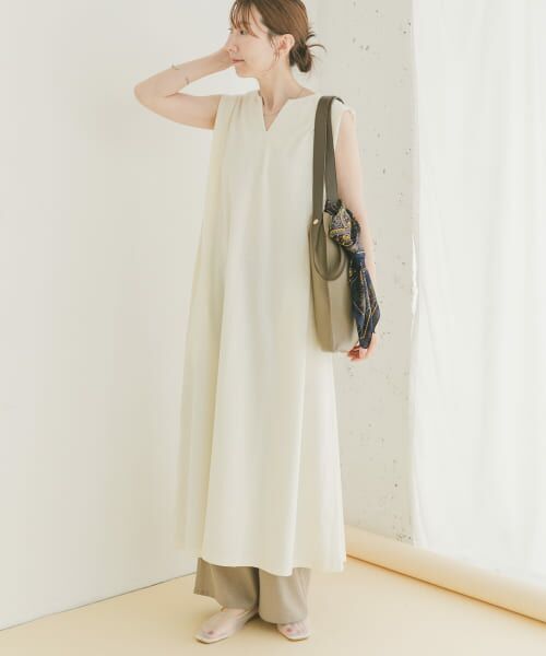 ＊＊URBAN RESEARCH ITEMS / アーバンリサーチ アイテムズ ワンピース | カットミラノノースリワンピース（OFF）