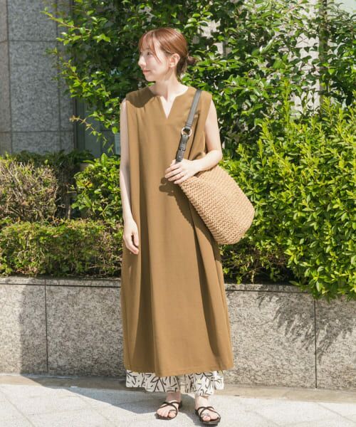 Amber美品★Rene ノースリーブワンピース サイドファスナー 34 Amber様専用美品☆Rene ノースリーブワンピース サイド