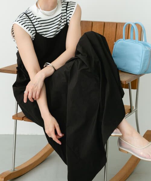 ＊＊URBAN RESEARCH ITEMS / アーバンリサーチ アイテムズ ワンピース | フレンチTシャツ×キャミワンピースセット（BORDER）