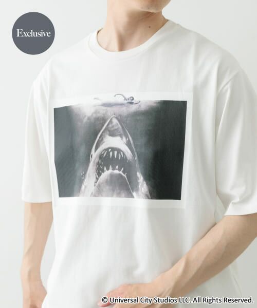 ＊＊URBAN RESEARCH ITEMS / アーバンリサーチ アイテムズ Tシャツ | 『別注』ホラーMOVIEプリントTシャツ（JAWS WHT）