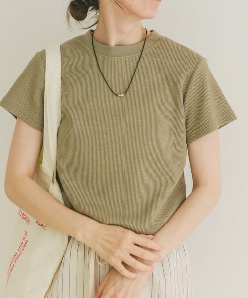 ＊＊URBAN RESEARCH ITEMS / アーバンリサーチ アイテムズ Tシャツ | ワッフル半袖Tシャツ（BEG）
