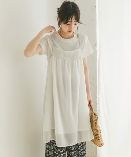 CHARLE キャミソール Lサイズ IA396 アンテックグリーン メタリックレースキャミソール/Metallic Lace Camisole