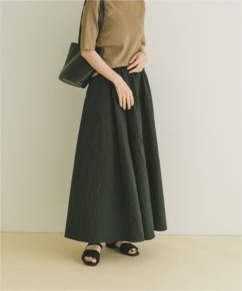 ＊＊URBAN RESEARCH ITEMS / アーバンリサーチ アイテムズ スカート | サッカーボリュームスカート（BLK）