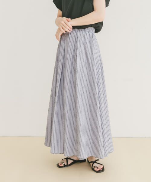 ＊＊URBAN RESEARCH ITEMS / アーバンリサーチ アイテムズ スカート | リバーシブルタックスカート（BLK）