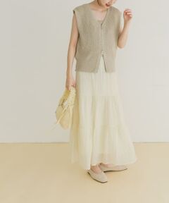 スパンコールベスト×スカートセット