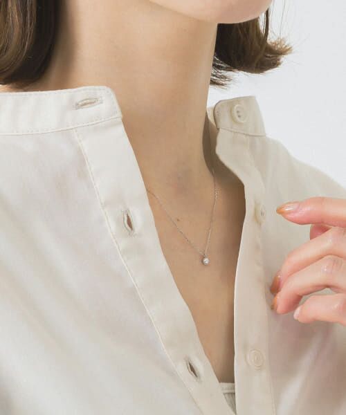 セール】 Favorible petite pearl WG necklace （ネックレス