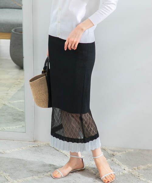 セール】 『WEB限定』TRICOTE SHEER LINE SKIRT （スカート）｜URBAN