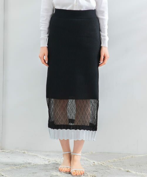 URBAN RESEARCH ROSSO / アーバンリサーチ ロッソ スカート | TRICOTE　SHEER LINE SKIRT | 詳細15