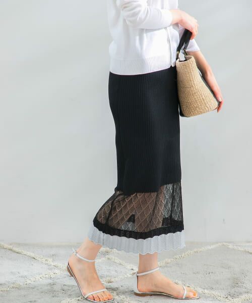 URBAN RESEARCH ROSSO / アーバンリサーチ ロッソ スカート | TRICOTE　SHEER LINE SKIRT | 詳細2