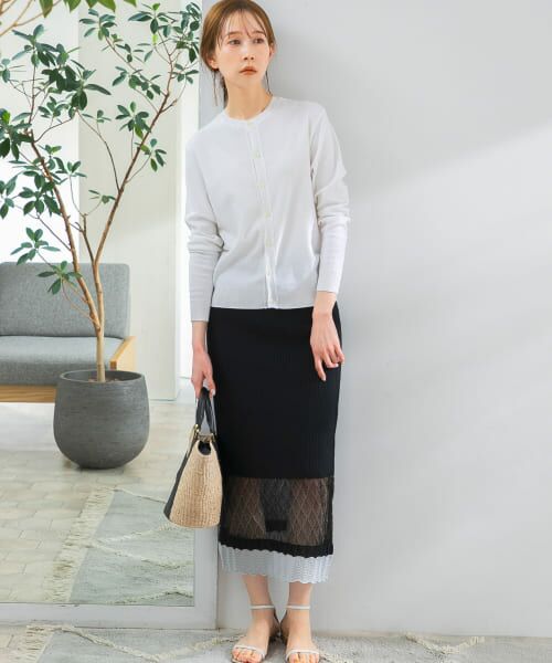 URBAN RESEARCH ROSSO / アーバンリサーチ ロッソ スカート | TRICOTE　SHEER LINE SKIRT | 詳細5