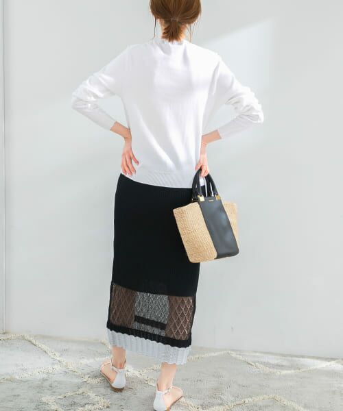 URBAN RESEARCH ROSSO / アーバンリサーチ ロッソ スカート | TRICOTE　SHEER LINE SKIRT | 詳細7