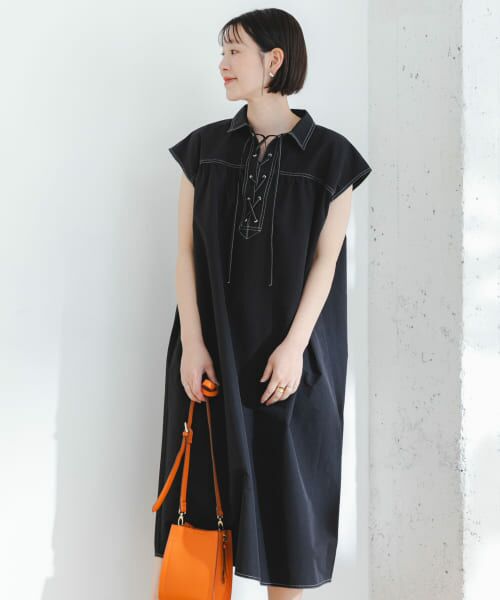 URBAN RESEARCH ROSSO / アーバンリサーチ ロッソ ワンピース | ELY　LACEUP A-LINE ONEPIECE | 詳細1