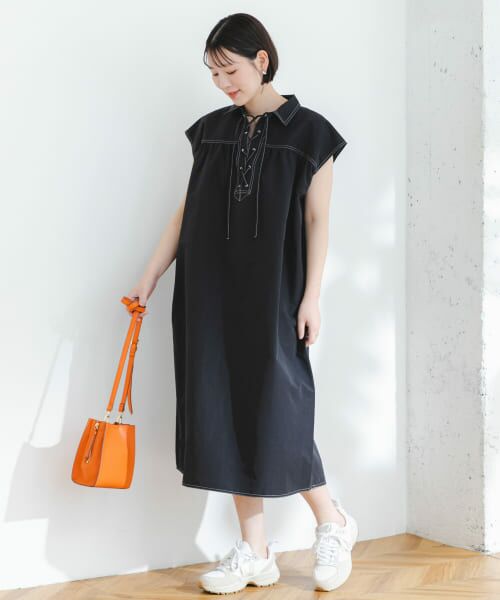 URBAN RESEARCH ROSSO / アーバンリサーチ ロッソ ワンピース | ELY　LACEUP A-LINE ONEPIECE | 詳細4