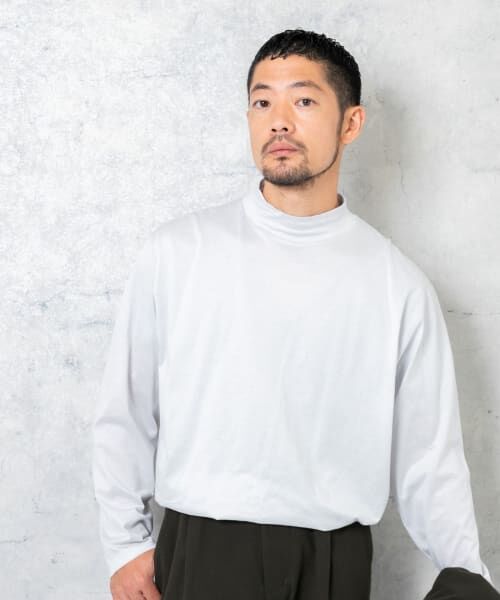 セール】 『XLサイズあり』JAPAN FABRICロングスリーブモックTシャツ ...
