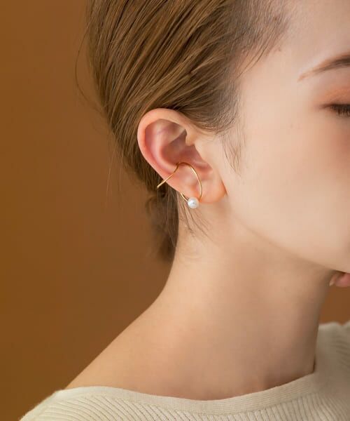 URBAN RESEARCH ROSSO / アーバンリサーチ ロッソ ピアス・イヤリング | Favorible　Wired Pearl Earcuff | 詳細1
