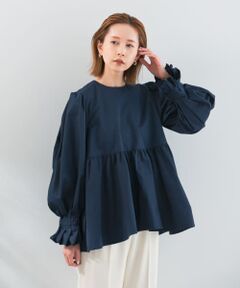 BLANC(L&H)　長袖タックブラウス