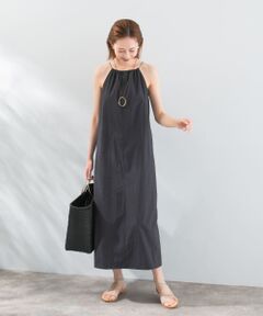 le　HALTER-NECK DRAWSTRING ONE-PIECE