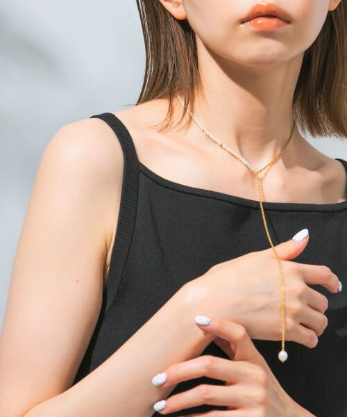 URBAN RESEARCH ROSSO / アーバンリサーチ ロッソ ネックレス・ペンダント・チョーカー | Favorible　Pearl×chain lariat | 詳細1