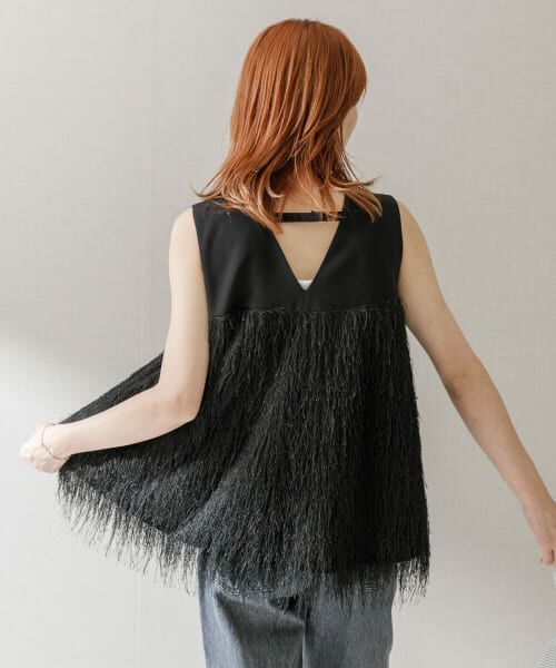 URBAN RESEARCH ROSSO / アーバンリサーチ ロッソ シャツ・ブラウス | ELENDEEK　FRINGE TENT BLOUSE | 詳細1