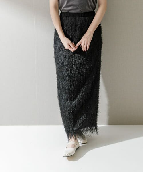 URBAN RESEARCH ROSSO / アーバンリサーチ ロッソ スカート | ELENDEEK　FRINGE STRAIGHT SKIRT | 詳細1